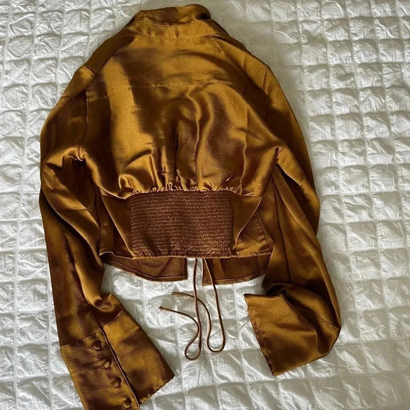 Free People aurora gold blouse in rust - Picture 11 of 15